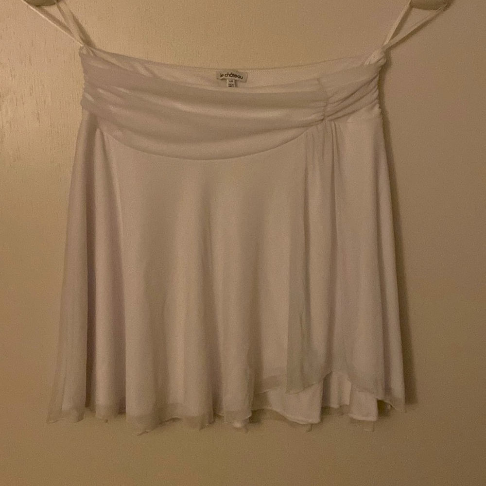 White flowing skirt from Le Chateau